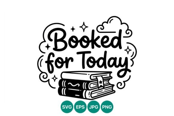Booked for Today Stacked Books Vector