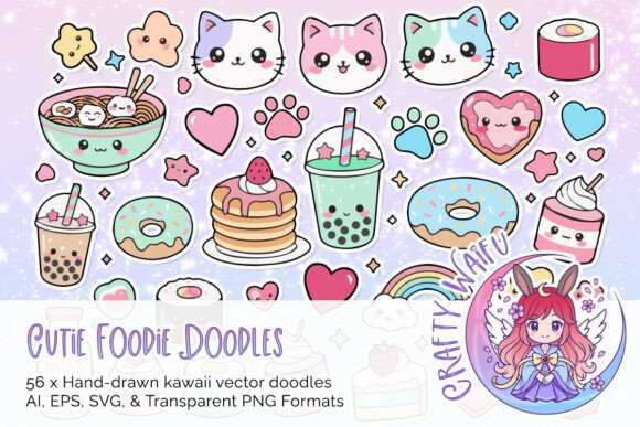 Cutie Foodie Doodles: Illustrations & Graphics for Local Branding