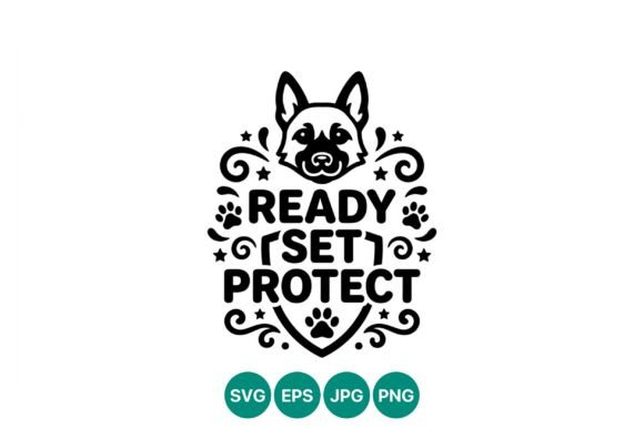 Dog Face Ready Set Protect Vector Art: Graphics & Illustrations