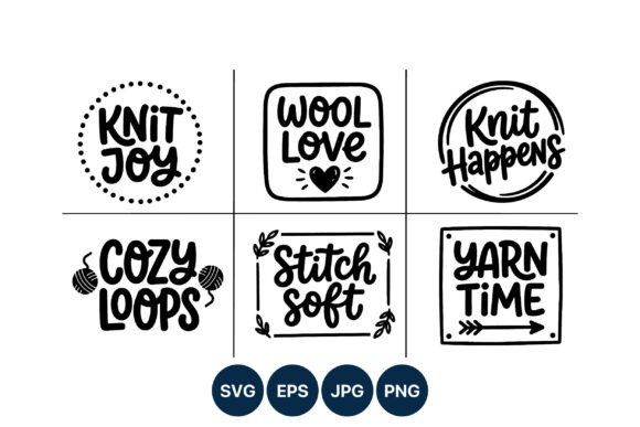 Knit Joy Wool Love Yarn Time Hand Graphics
