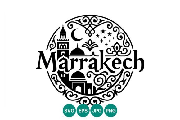 Marrakech Arabic Ornamental Circle in Embroidery Work