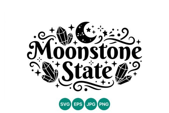 Moonstone State: Crystals & Stars Graphics for Illustrations