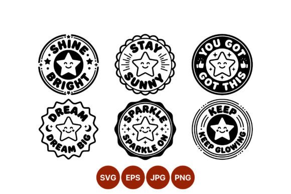 Motivational Star Badge Set