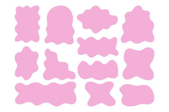 Pink Blob Shapes Set Feminine SVG Pack