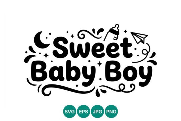 Sweet Baby Boy Lettering Vector: Graphics & Illustrations Review