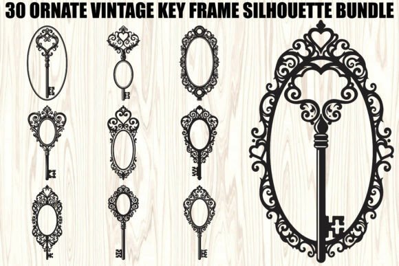 Vintage Key Frame SVG Bundle: Graphics & Illustrations for Sellers